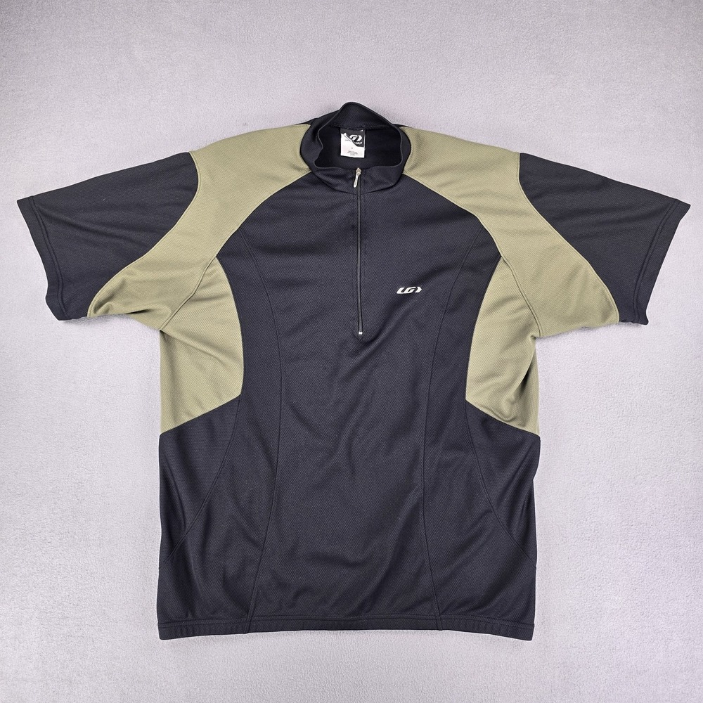 Louis Garneau Cycling Jersey Mens Medium 1/2 Zip Pocket Performance‎ Shirt